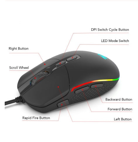 Souris Gaming RGB Haute Précision